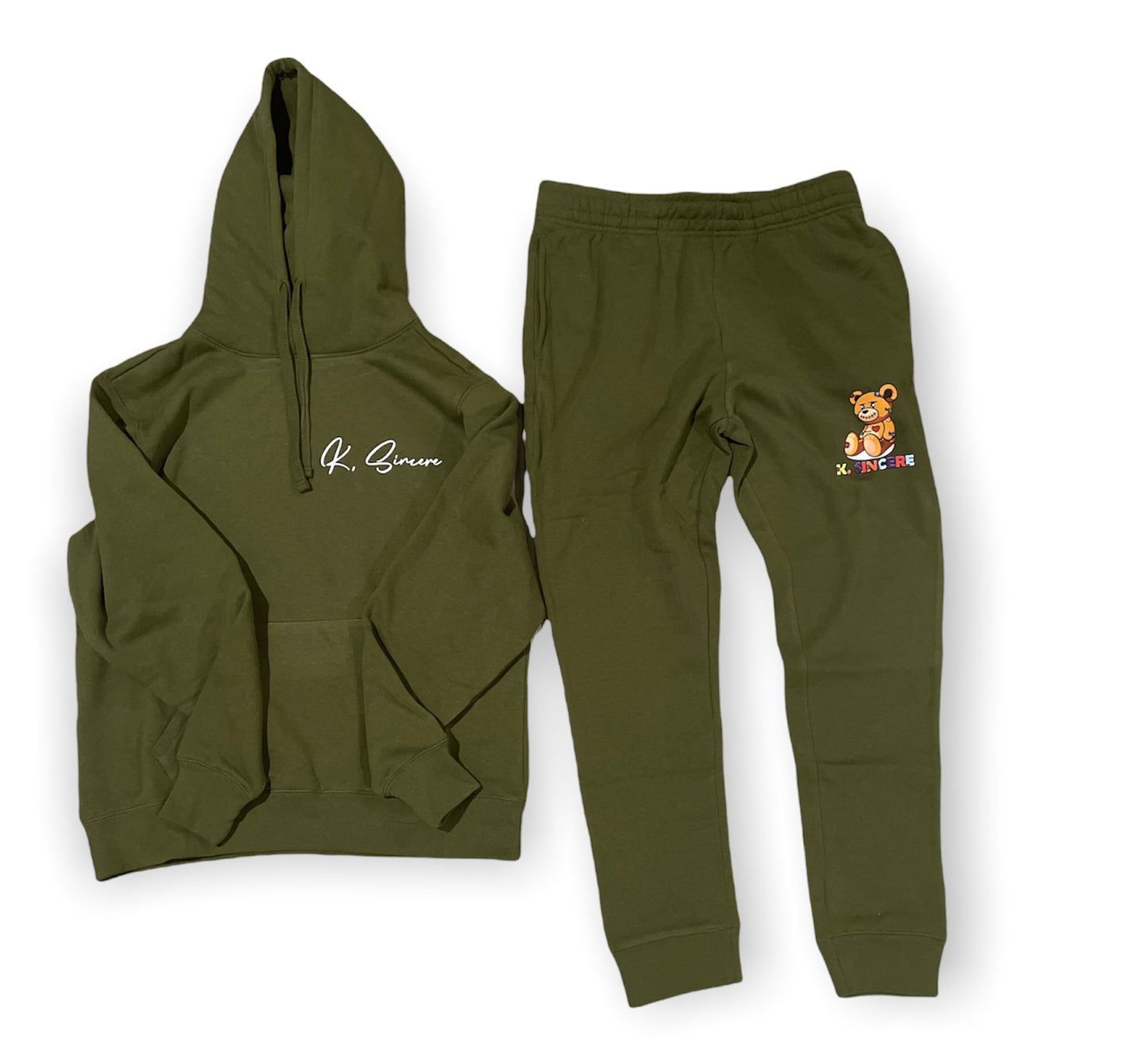 K. Sincere Signature Bear Jogger Set